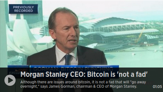 Morgan Stanley chief says bitcoin 'doesn't quite deserve the attention it's getting'