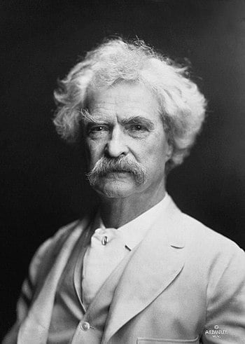 A portrait of the American writer Mark Twain t…
